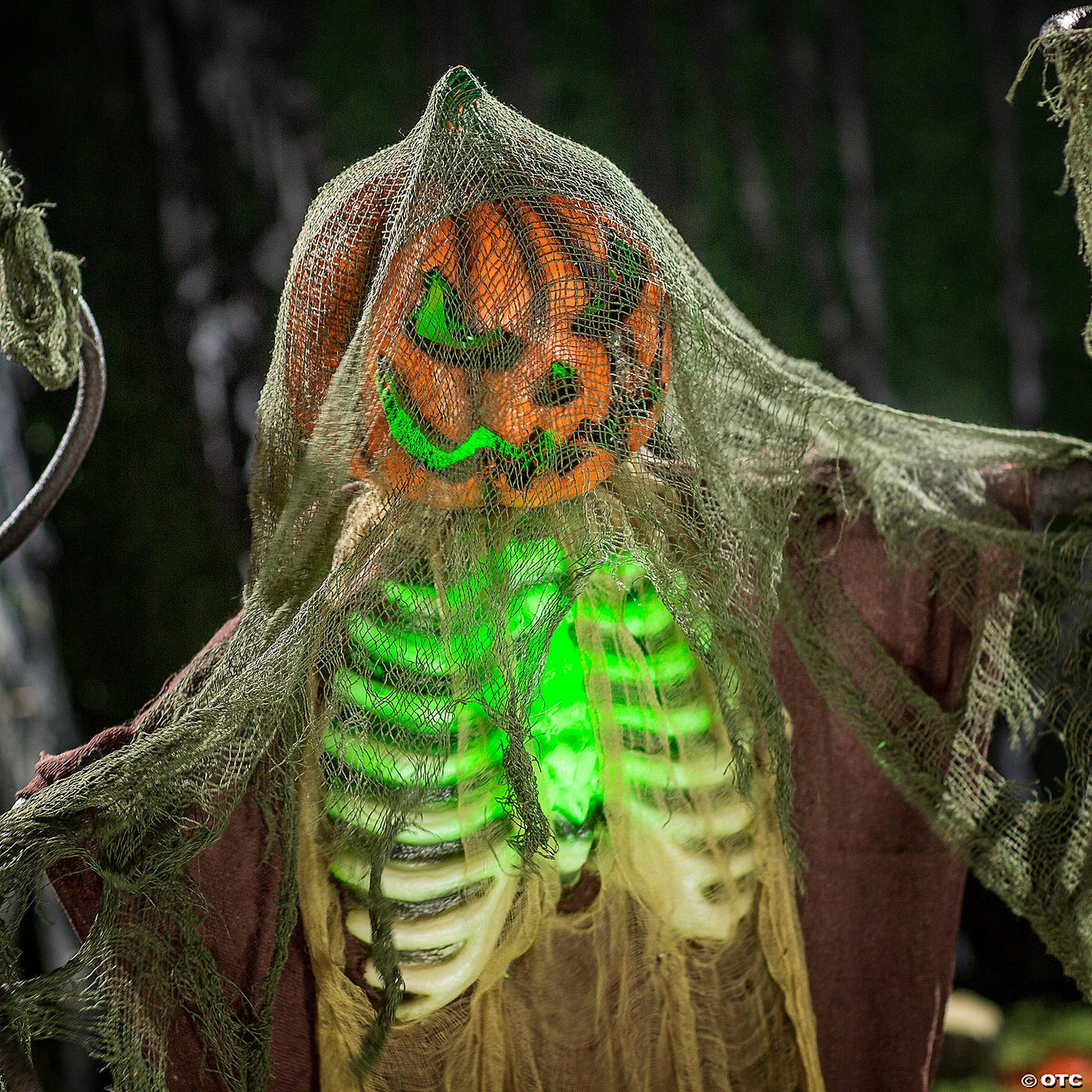 7 Ft. 2 1/2" Light-Up Jack-O’-Lantern Man Animated Prop Standing Halloween Decoration | USA Decoration®