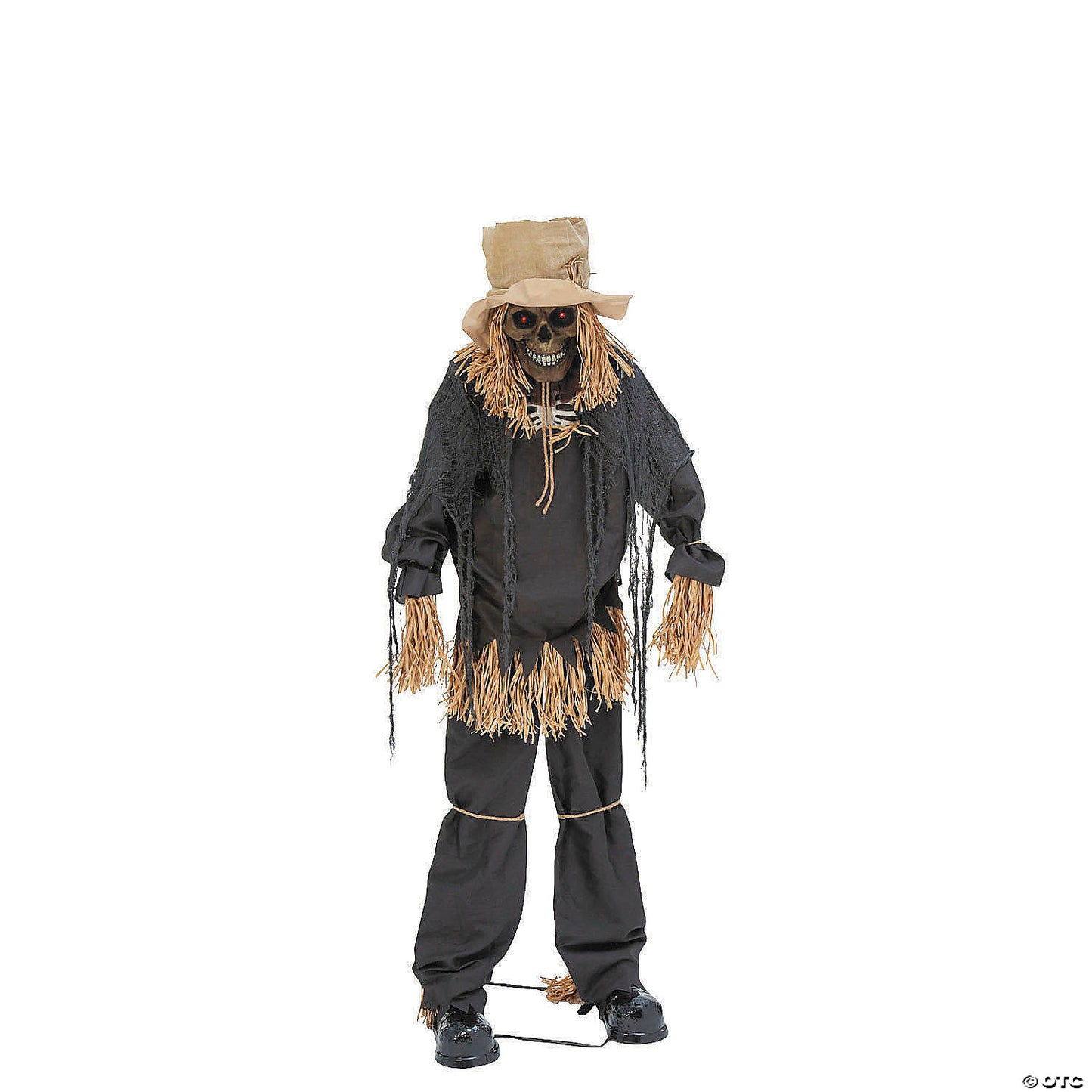 7 Ft. 6" Light-Up Lifting Skeleton Scarecrow Halloween Decoration | USA Decoration®