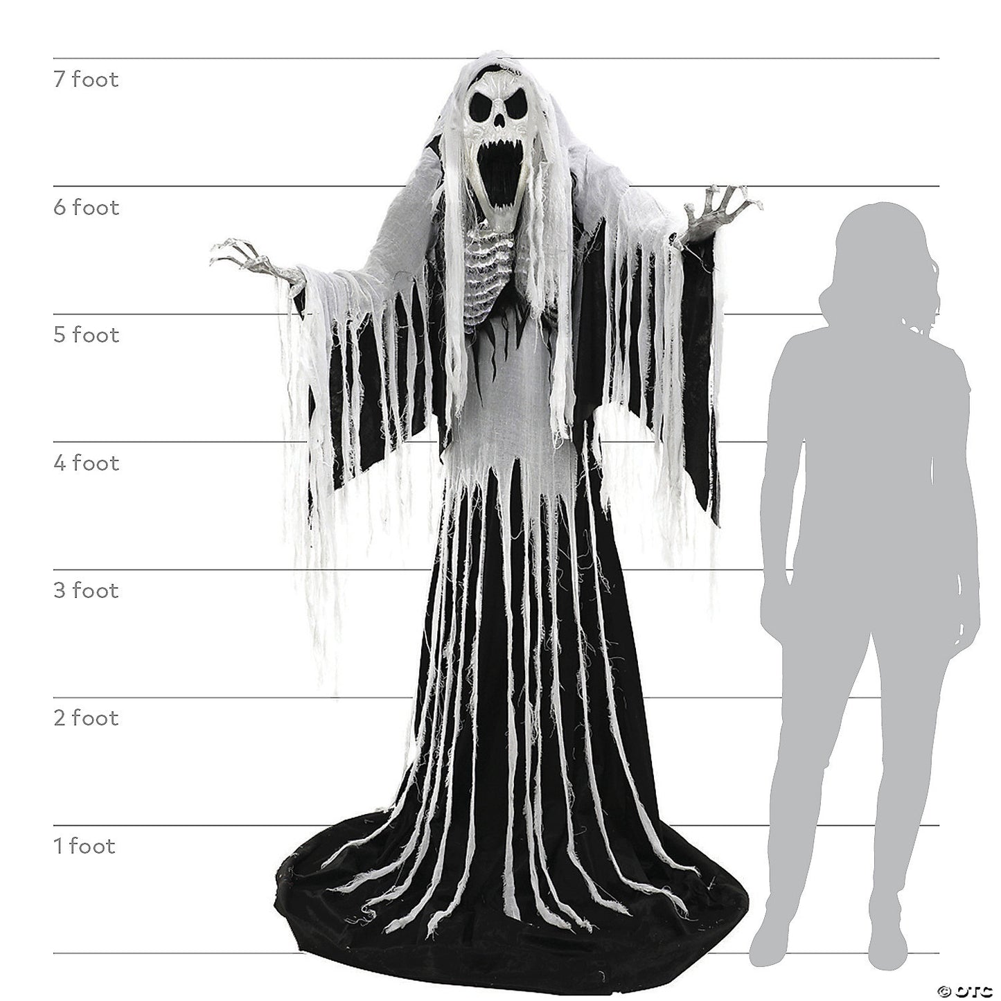 7 Ft. Animated Towering Wailing Soul Halloween Decoration | USA Decoration®