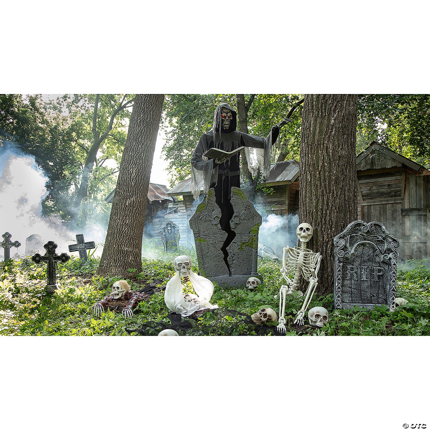 7 Ft. Soul Stealer Black Grey Animated Prop Halloween Decoration | USA Decoration®