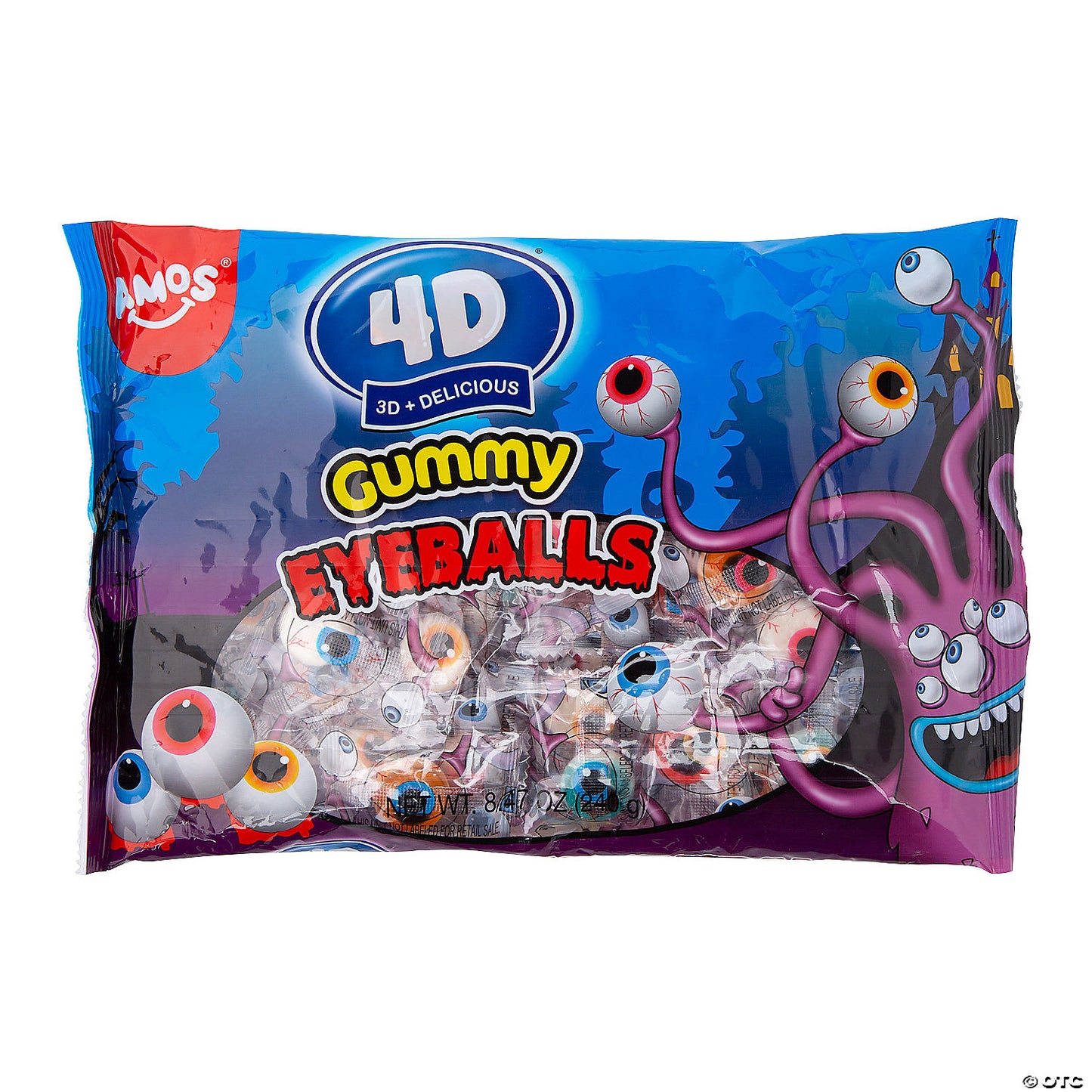 7 oz. Gummy Eyeballs Assorted Fruit-Flavored Halloween Candy - 40 Pc. | USA Decoration®