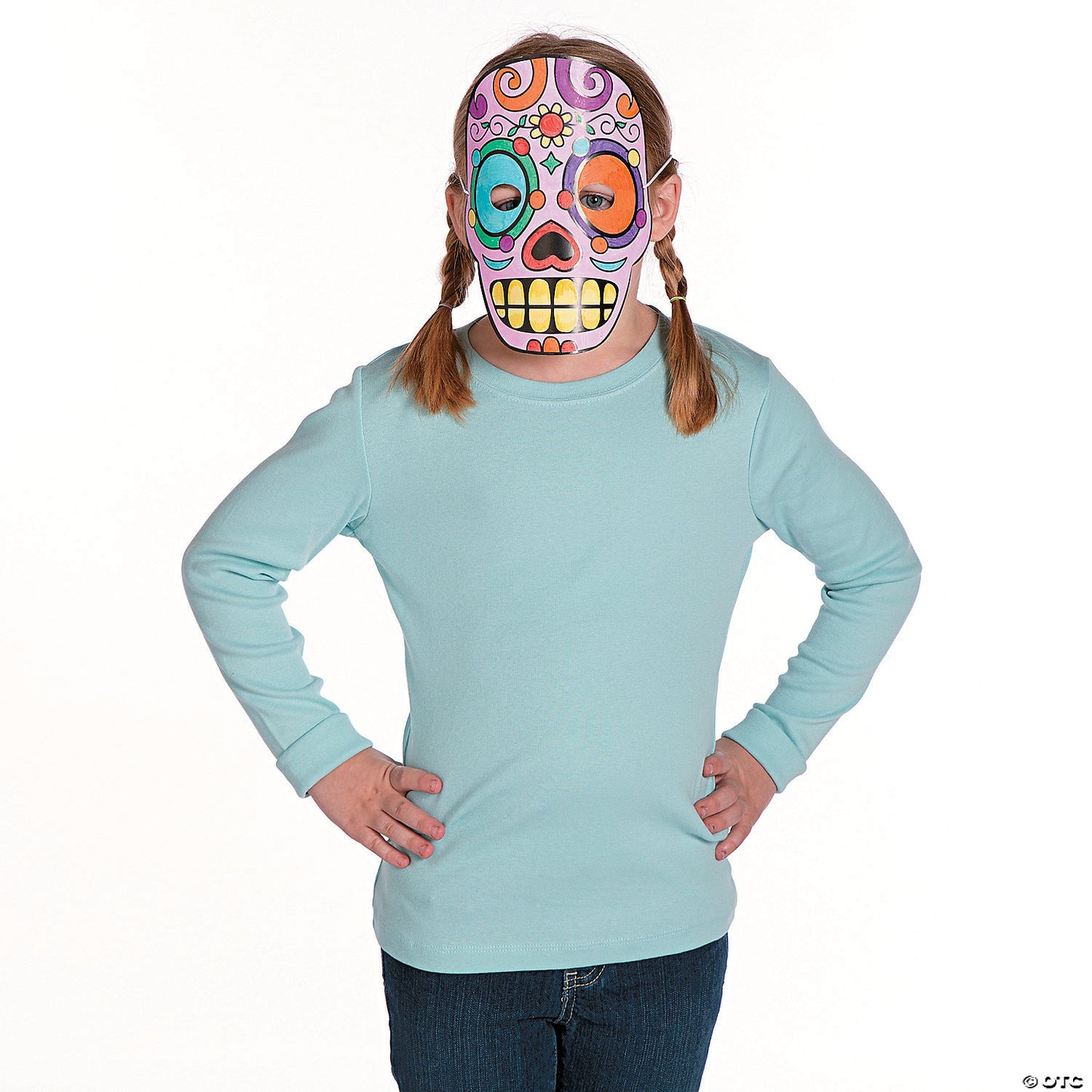 7" x 8 1/4" Color Your Own Day of the Dead Paper Masks - 12 Pc. | USA Decoration®