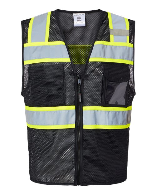 EV Series® Enhanced Visibility 3 Pocket Mesh Vest | USA Decoration