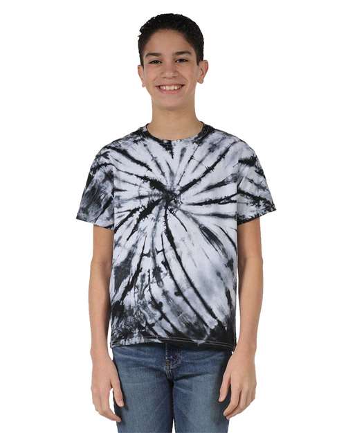 Youth Contrast Cyclone Tie-Dyed T-Shirt | USA Decoration