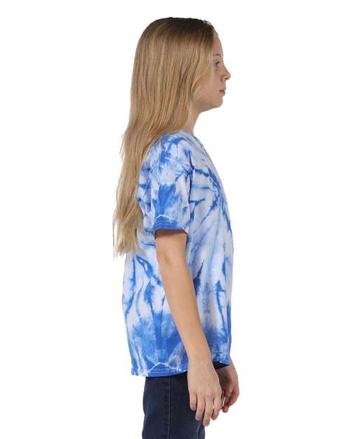 Youth Contrast Cyclone Tie-Dyed T-Shirt | USA Decoration