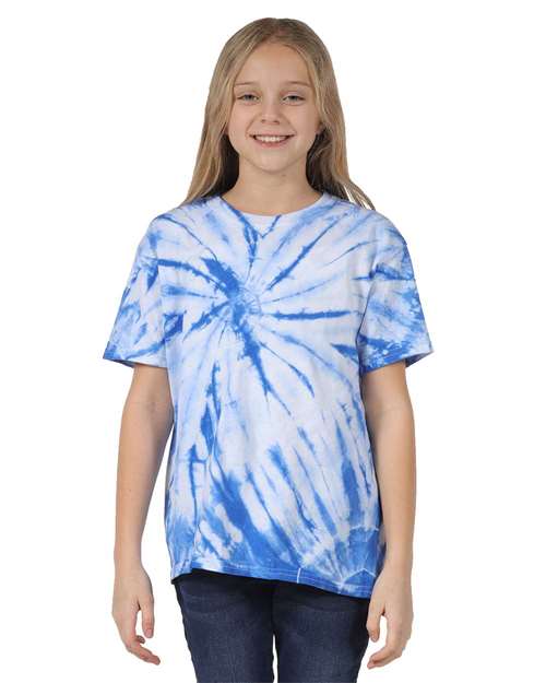 Youth Contrast Cyclone Tie-Dyed T-Shirt | USA Decoration