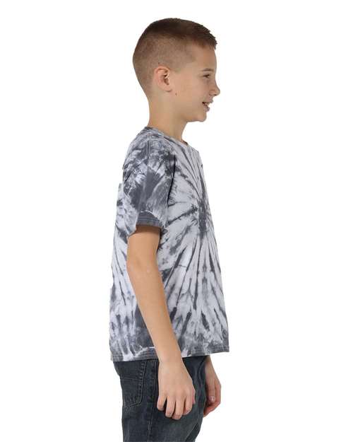 Youth Contrast Cyclone Tie-Dyed T-Shirt | USA Decoration