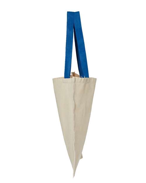 Contrast-Color Handle Tote | 100% Cotton Canvas Tote Bag | USA Decoration
