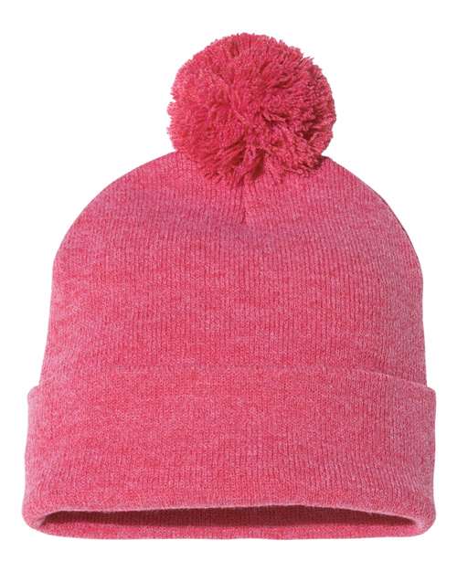 12" Pom-Pom Cuffed Beanie | USA Decoration