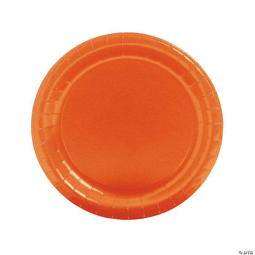 Orange Paper Dinner Plates - 24 Ct. | USA Decoration®