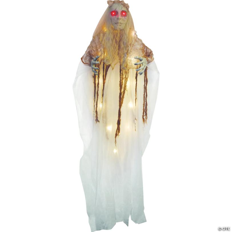 70" Hanging Illuminated Ghost Bride Decoration