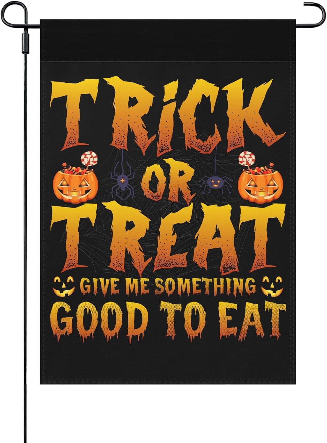 Halloween “Trick or Treat” Yard Flag Funny Outdoor Double-Sided Garden Banner | USA Decoration®