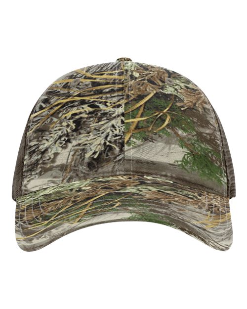 Garment Washed Printed Trucker Cap | USA Decoration