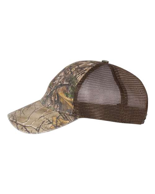 Garment Washed Printed Trucker Cap | USA Decoration