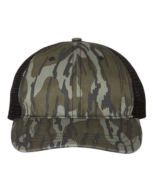 Garment Washed Printed Trucker Cap | USA Decoration