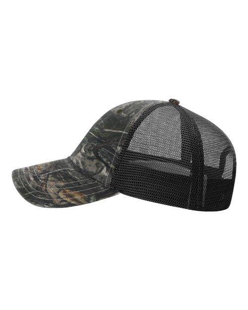 Garment Washed Printed Trucker Cap | USA Decoration