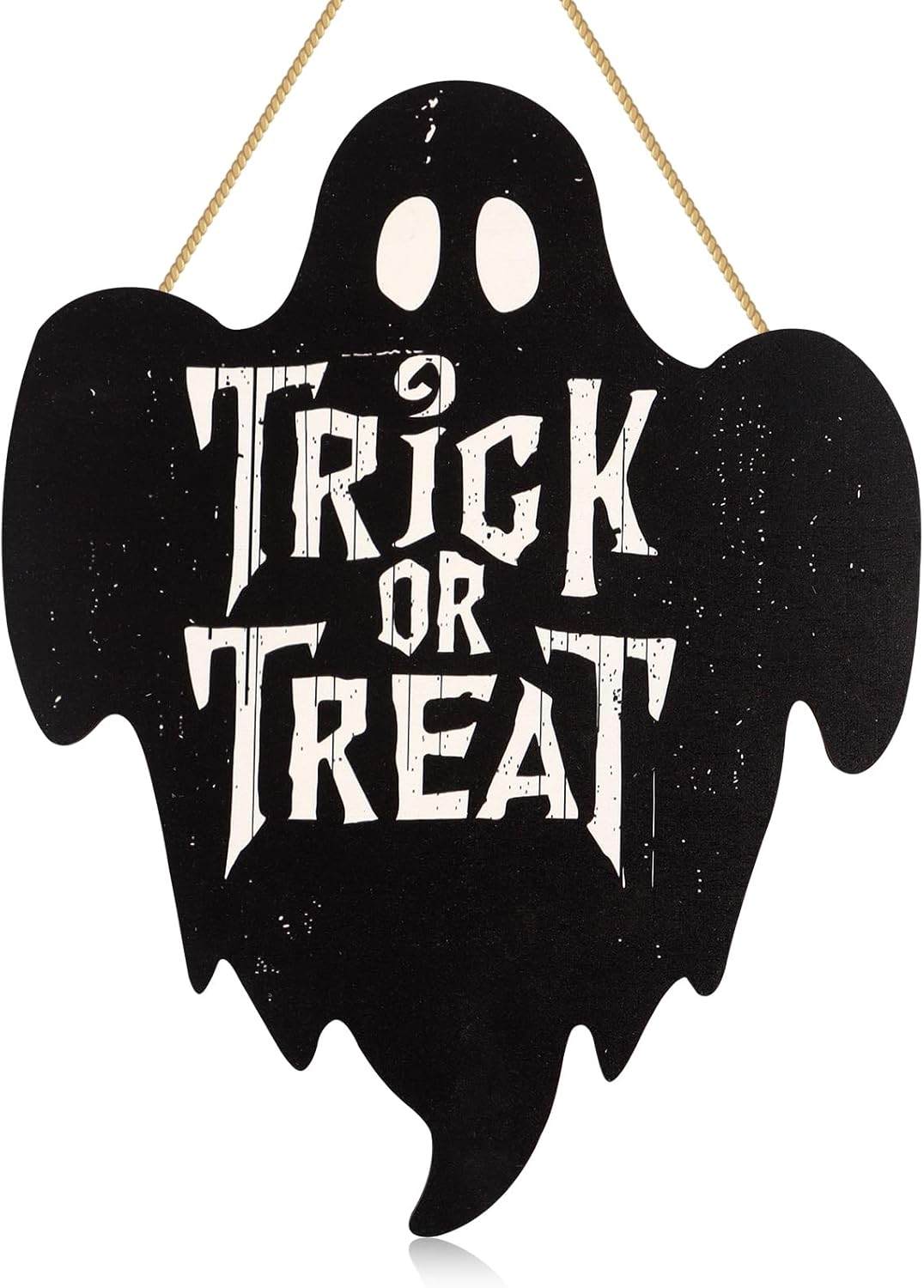 Halloween Ghost Door Sign Wooden Hanging Decoration | USA Decoration®