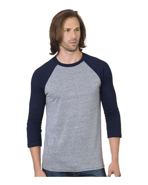 Triblend Three-Quarter Sleeve Raglan T-Shirt | USA Decoration