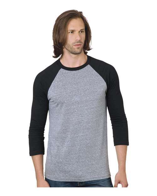 Triblend Three-Quarter Sleeve Raglan T-Shirt | USA Decoration