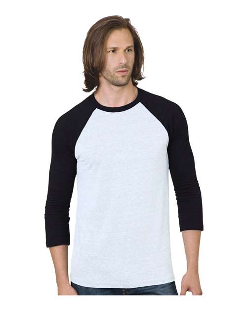 Triblend Three-Quarter Sleeve Raglan T-Shirt | USA Decoration