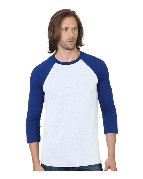 Triblend Three-Quarter Sleeve Raglan T-Shirt | USA Decoration