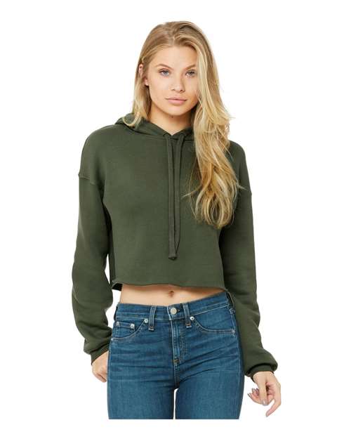 Women's Crop Fleece Hoodie | USA Decoration
