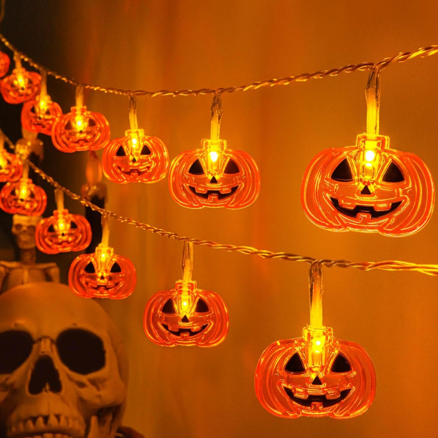 Halloween Pumpkin String Lights 10FT 20LED | USA Decoration®