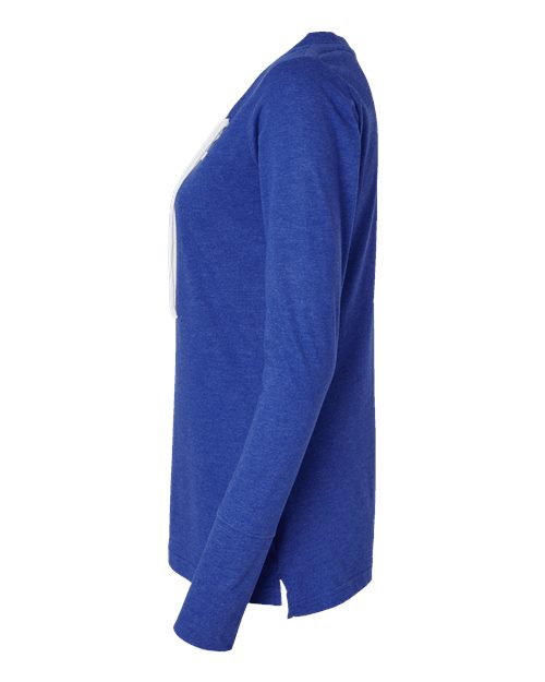 Women's Fine Jersey Lace-Up Long Sleeve T-Shirt | USA Decoration
