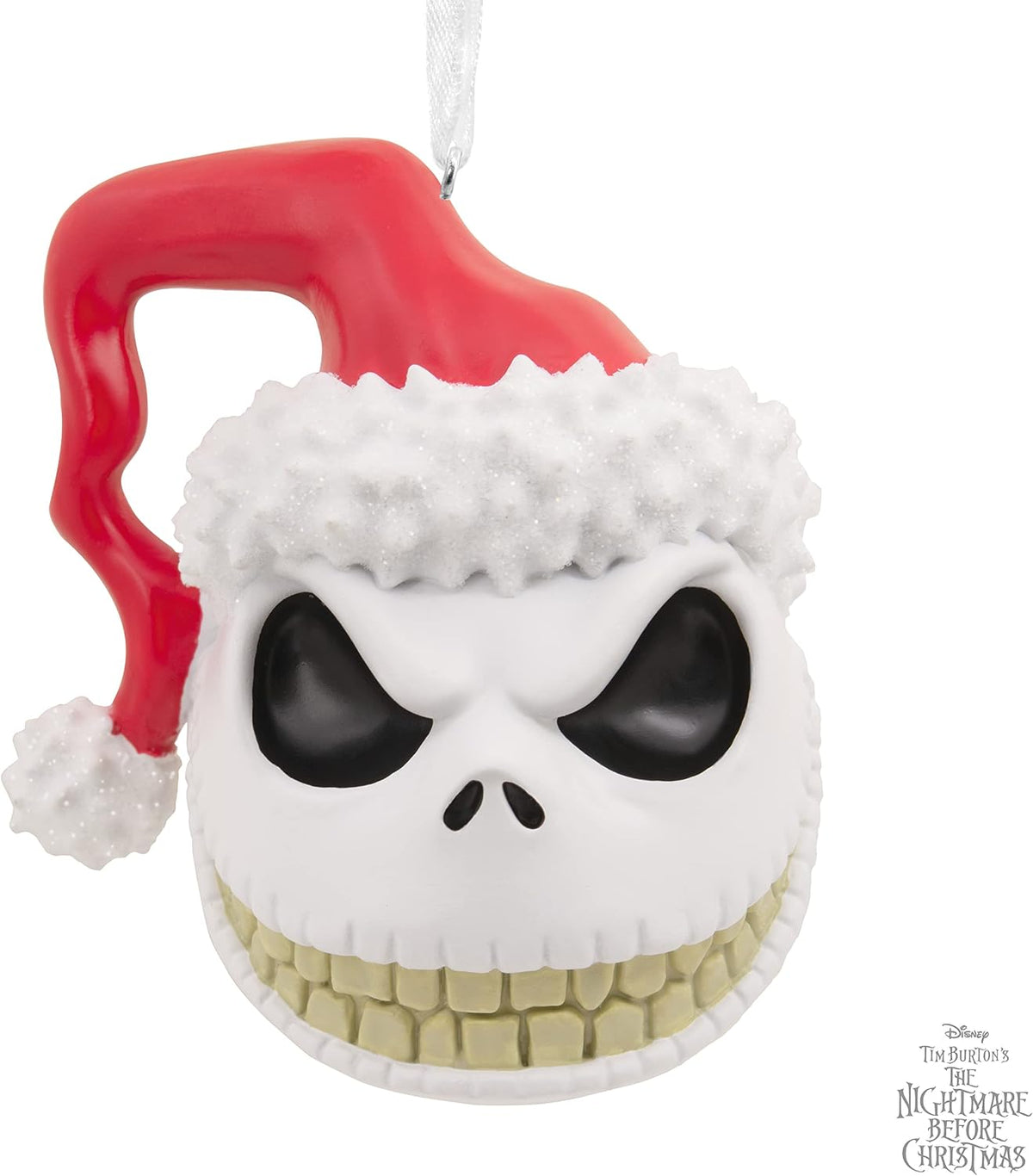 Hallmark Disney Tim Burton's The Nightmare Before Christmas Jack Skellington Head Christmas Ornament,Resin