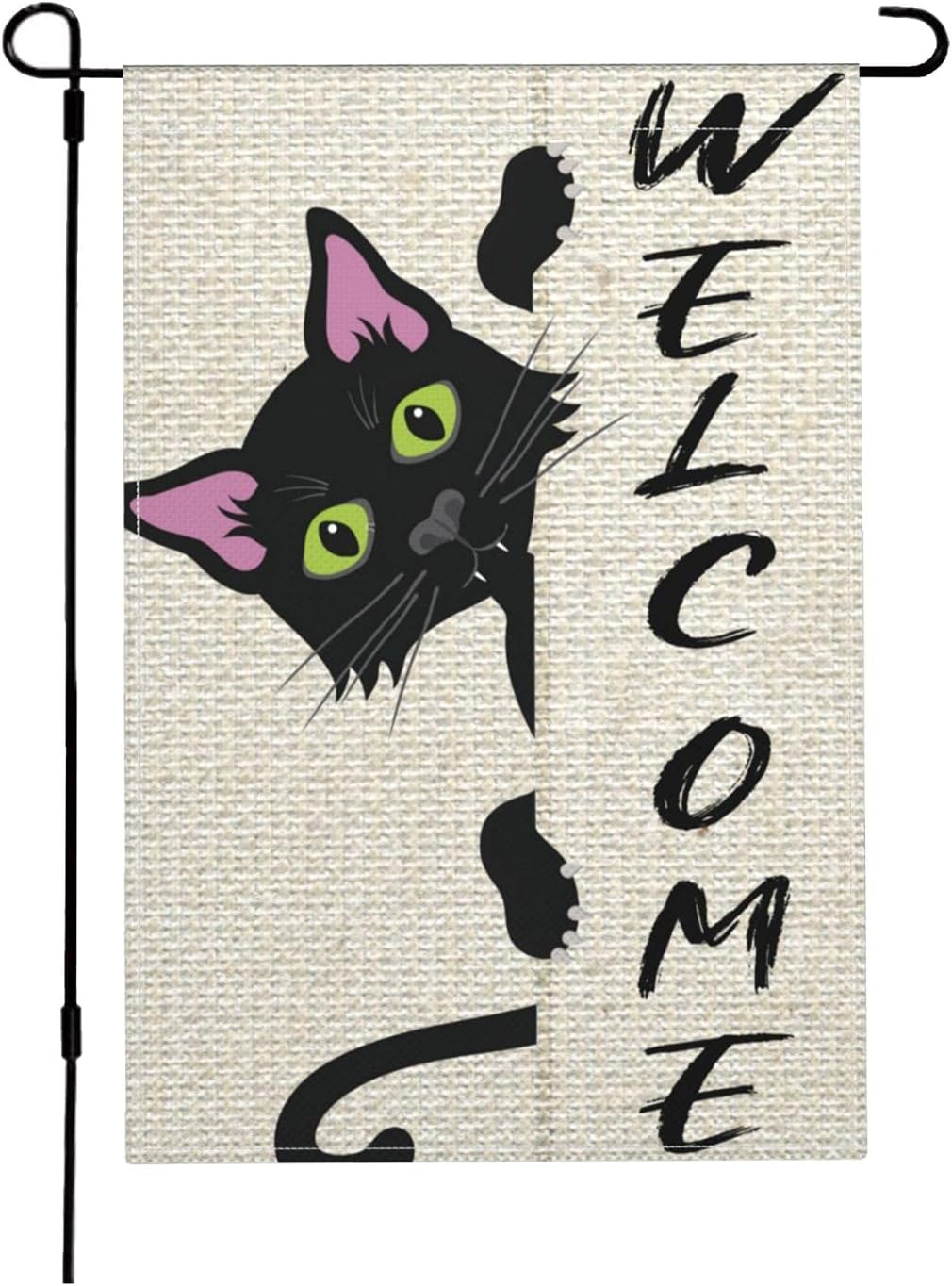 12×18 in Double-Sided Halloween Black Cat Garden Flag Fall & Yard Décor | USA Decoration®