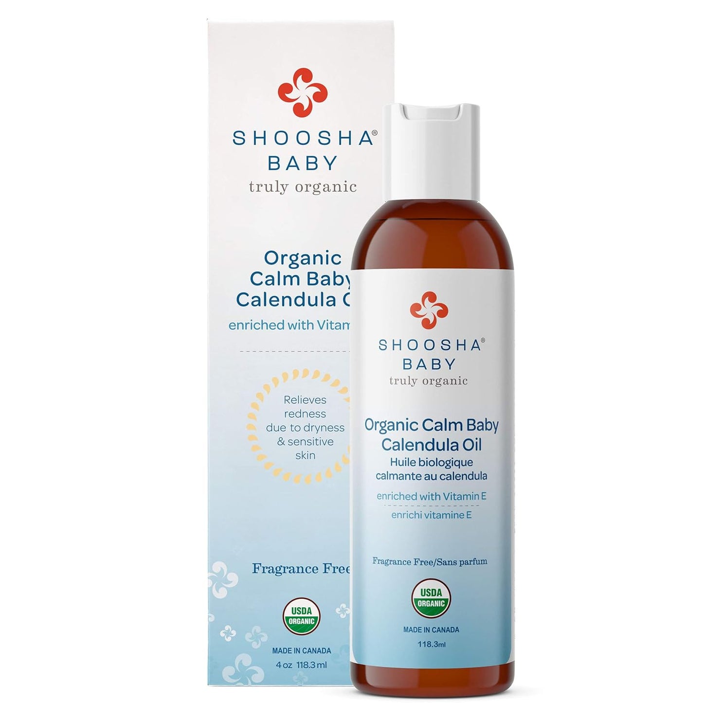 Organic Calendula Oil Fragrance Free Baby Massage Moisturizer Hypoallergenic 4oz