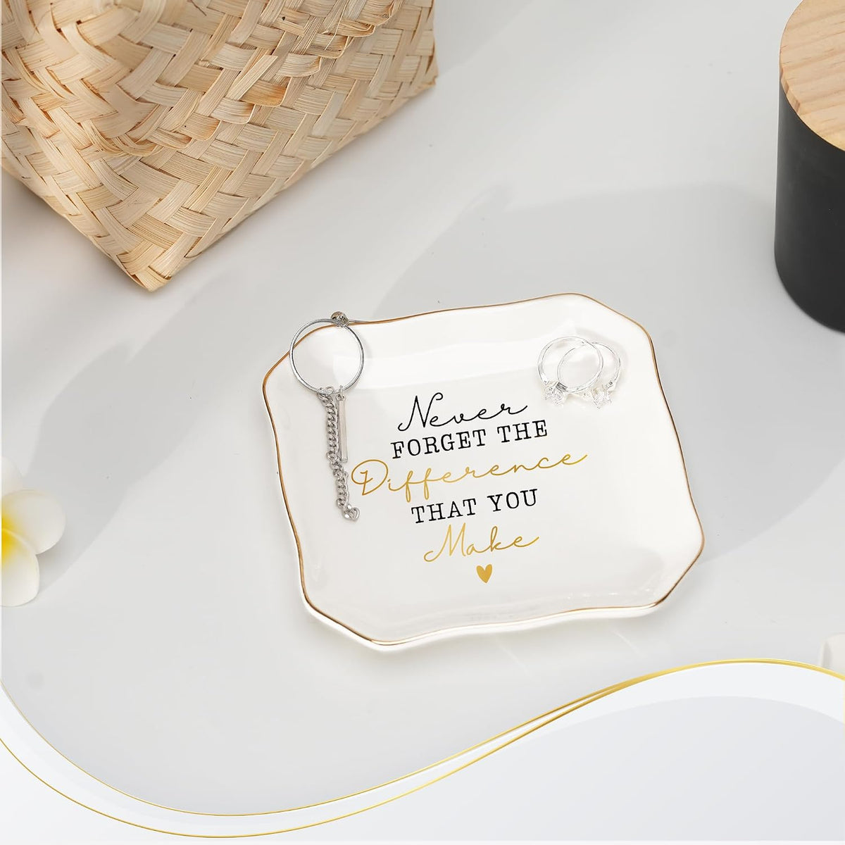 HEXMOZ Best Boss Gifts For Women - Female Lady Christmas Trinket Dish