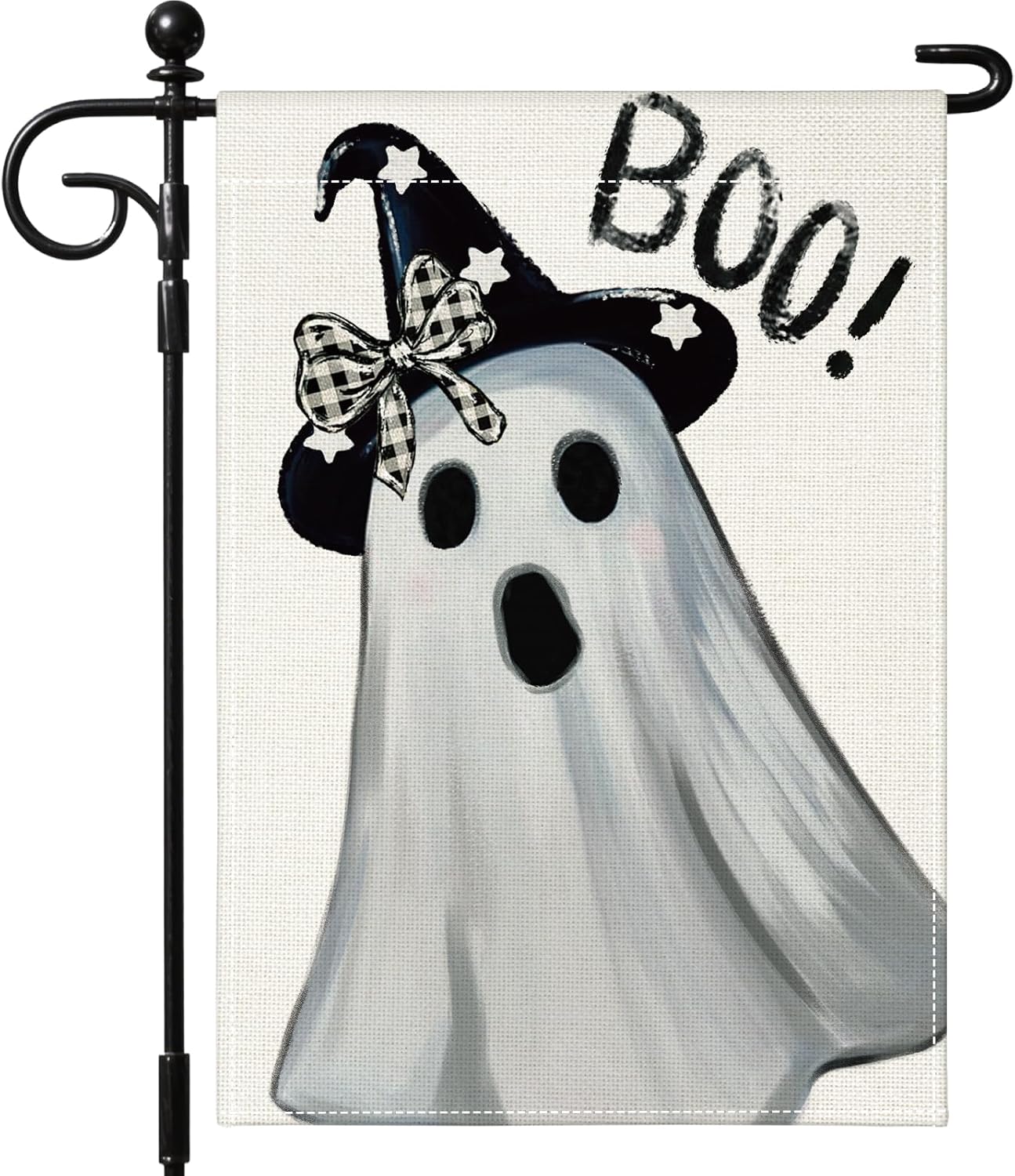 12×18 in Double-Sided Halloween Ghost Garden Flag Spooky Fall Yard Décor | USA Decoration®