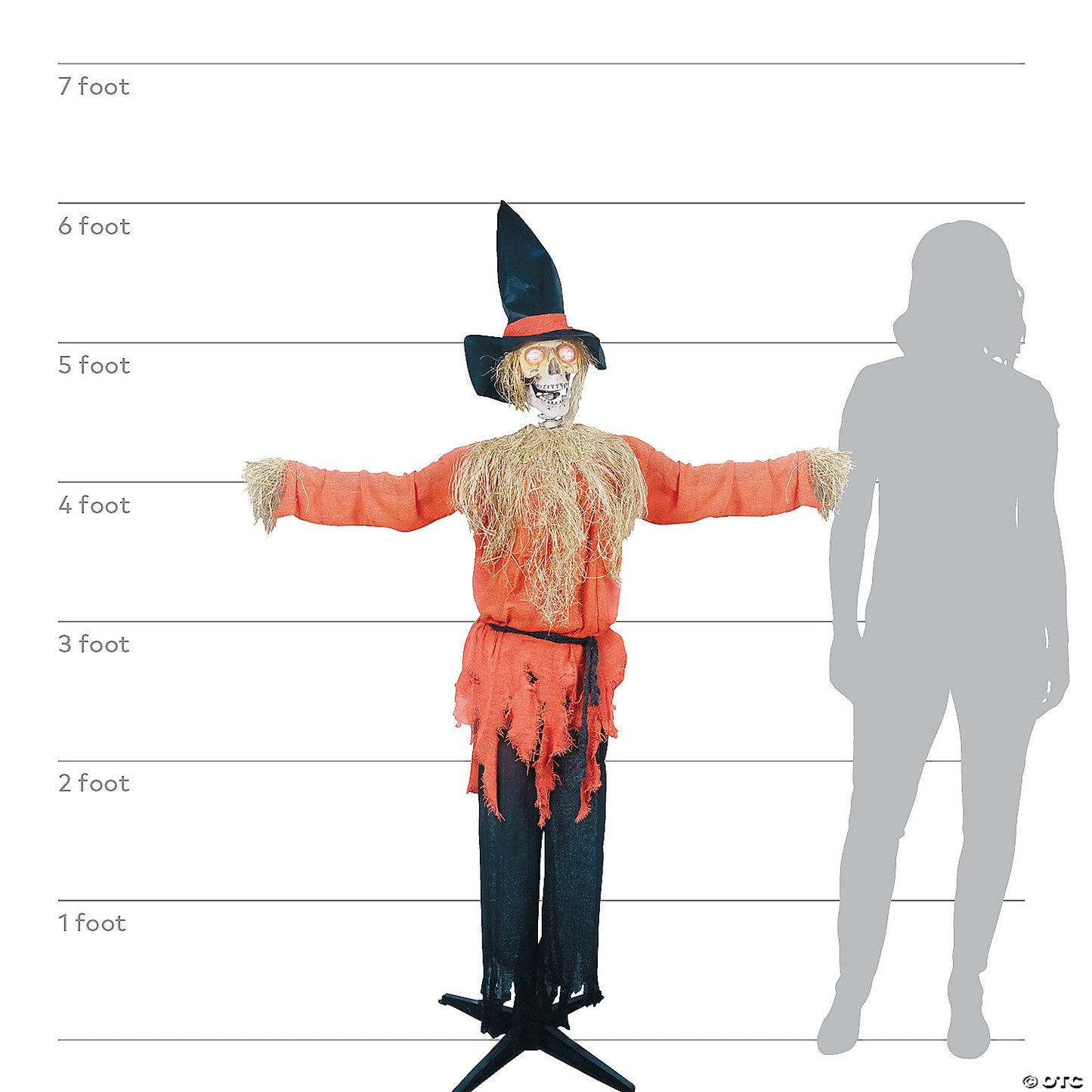 72" Animated Standing Scarecrow Halloween Decoration | USA Decoration®