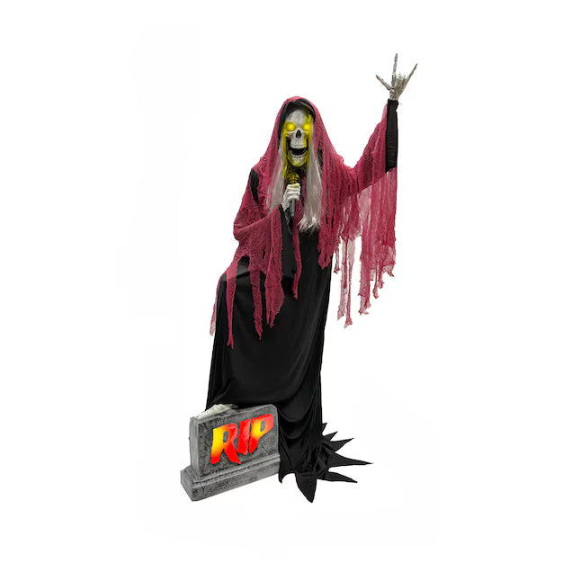 Haunted Living 7-ft Lighted Reaper Band Singer Motion Activated Animatronic