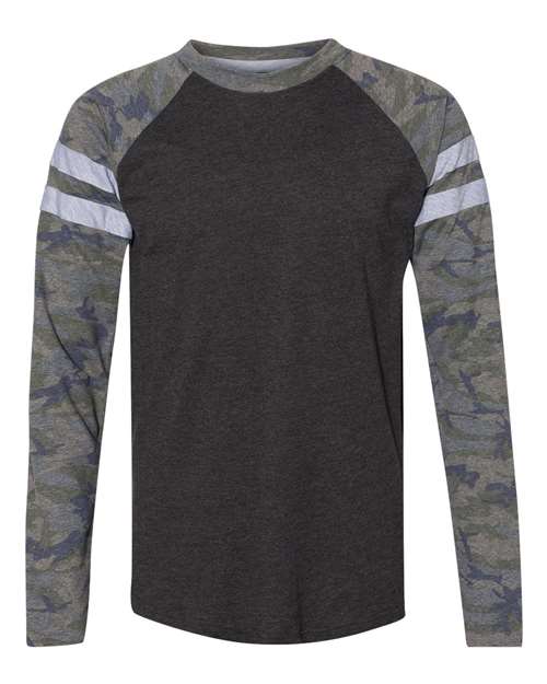Fine Jersey Mash Up Long Sleeve Tee | USA Decoration