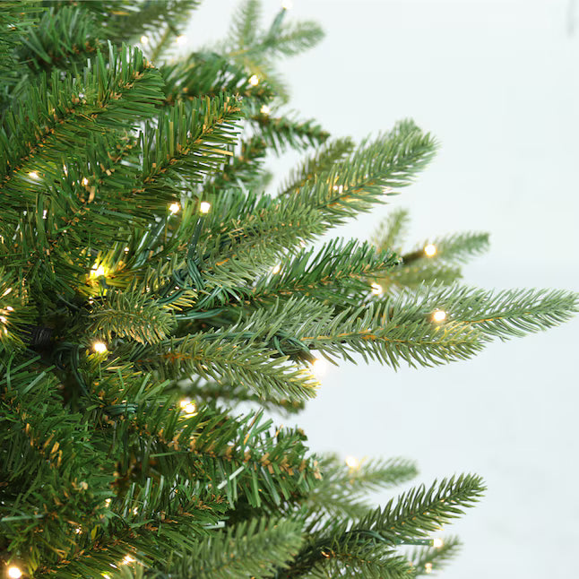 7.5-ft New Kensington Pine Pre-lit Artificial Christmas Tree with Color Changing LED Lights | USA Decoration®