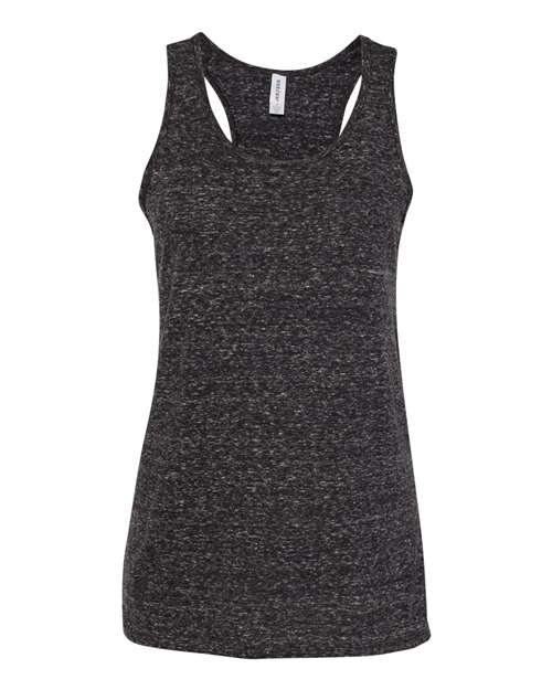 Women's Snow Heather Jersey Racerback Tank Top | USA Decoration