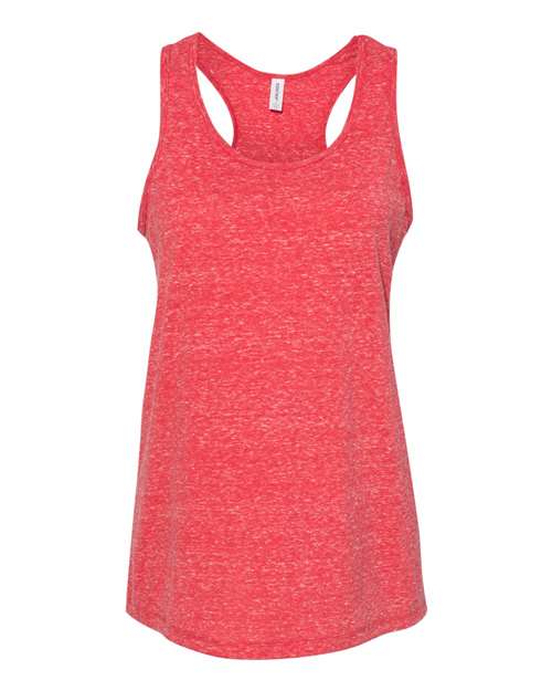 Women's Snow Heather Jersey Racerback Tank Top | USA Decoration