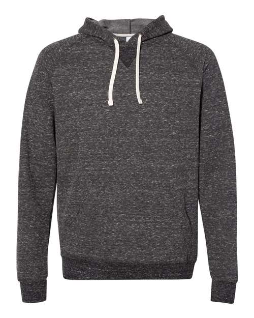 Snow Heather French Terry Raglan Hooded Sweatshirt | USA Decoration