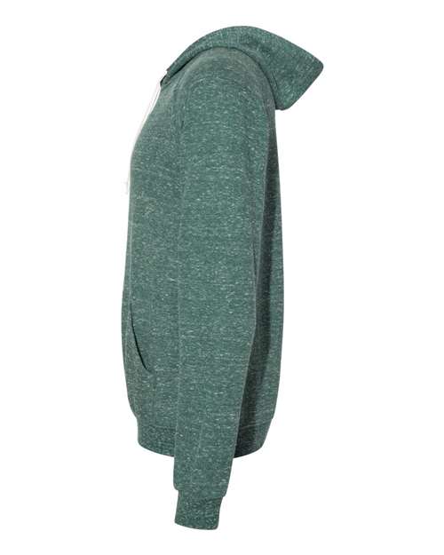 Snow Heather French Terry Raglan Hooded Sweatshirt | USA Decoration