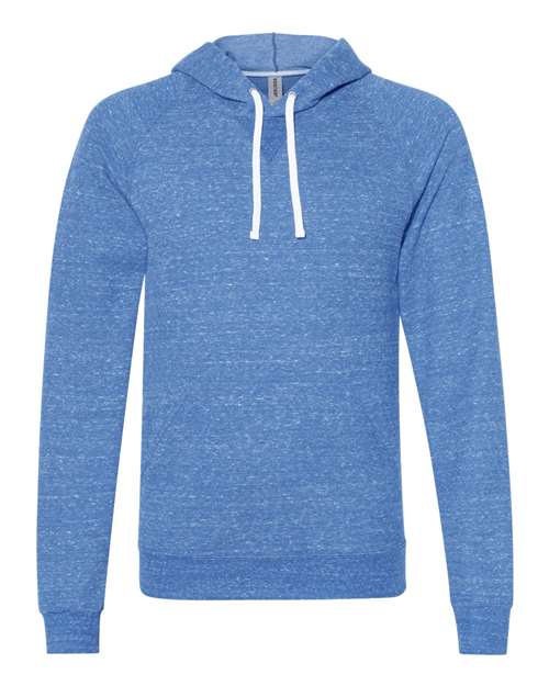Snow Heather French Terry Raglan Hooded Sweatshirt | USA Decoration