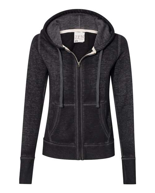 Women's Zen Fleece Full-Zip Hooded Sweatshirt | USA Decoration