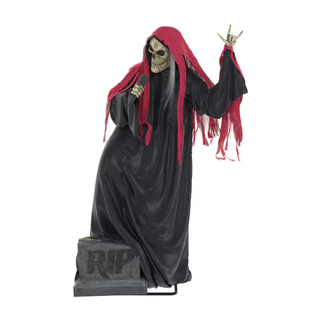 Haunted Living 7-ft Lighted Reaper Band Singer Motion Activated Animatronic