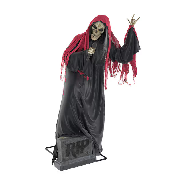 Haunted Living 7-ft Lighted Reaper Band Singer Motion Activated Animatronic