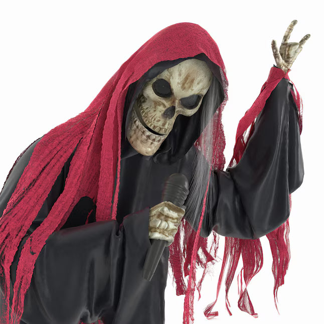 Haunted Living 7-ft Lighted Reaper Band Singer Motion Activated Animatronic