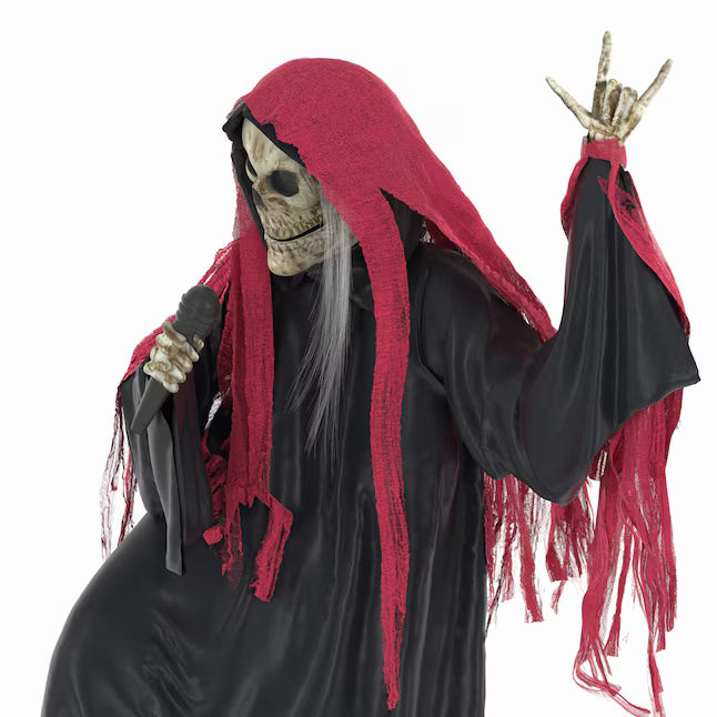 Haunted Living 7-ft Lighted Reaper Band Singer Motion Activated Animatronic