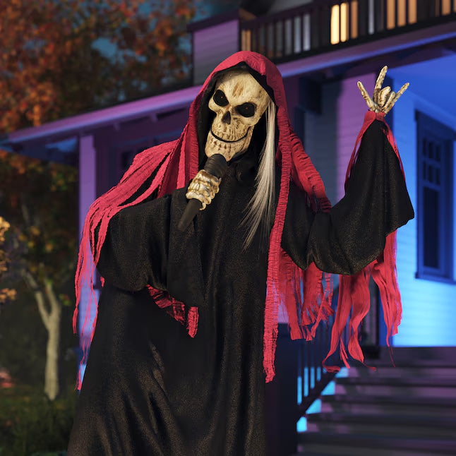 Haunted Living 7-ft Lighted Reaper Band Singer Motion Activated Animatronic