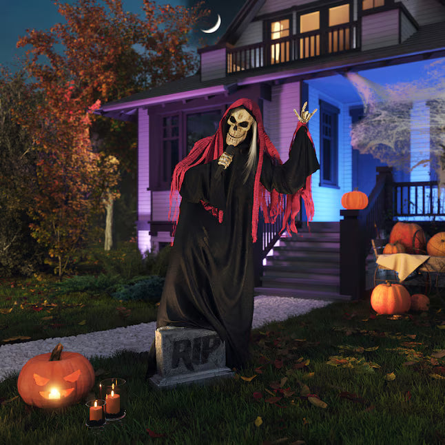 Haunted Living 7-ft Lighted Reaper Band Singer Motion Activated Animatronic