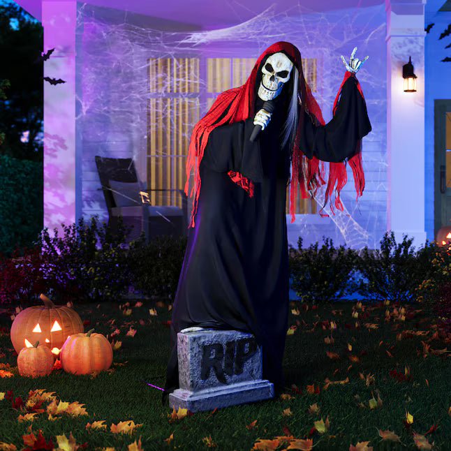 Haunted Living 7-ft Lighted Reaper Band Singer Motion Activated Animatronic